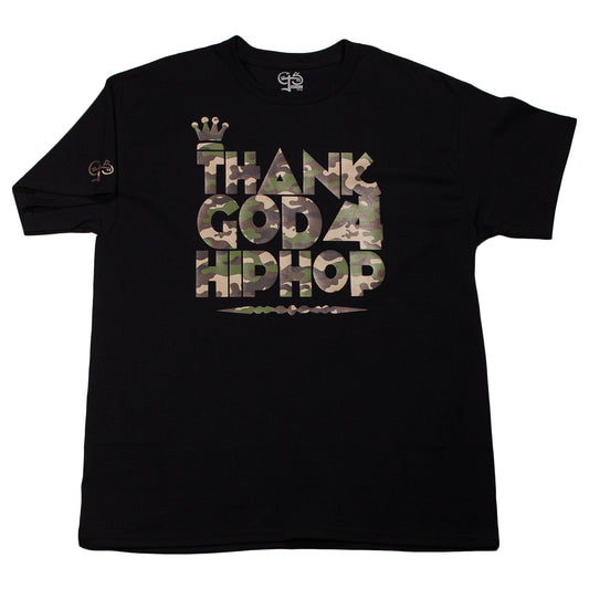 Thank God 4 Hip Hop T-Shirt (Black/Camo)